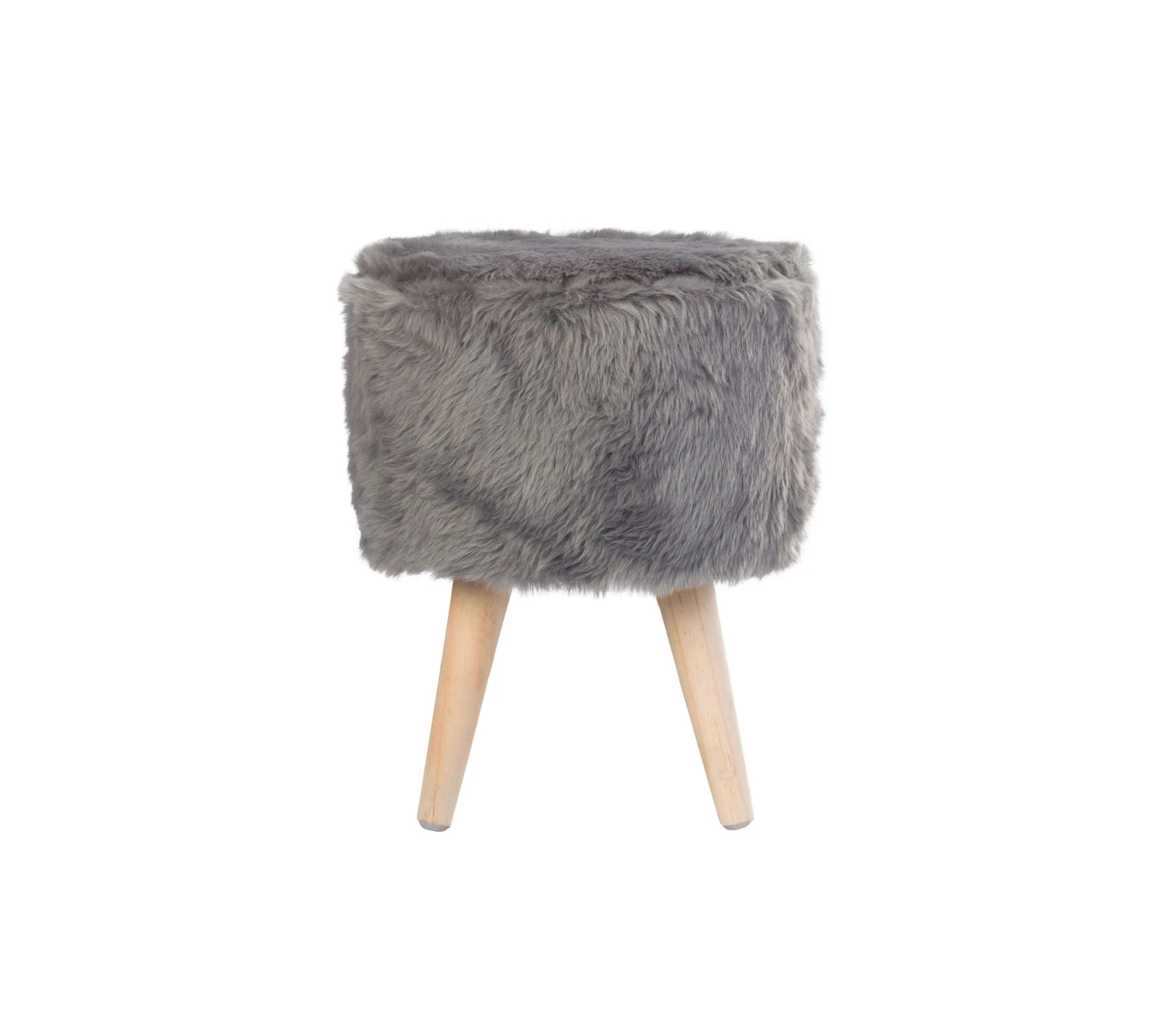 Bon marché ❤️ LINEA NATURA Pouf Ø 30 cm SNOW Gris ⌛ 4 Bon marché ❤️ LINEA NATURA Pouf Ø 30 cm SNOW Gris ⌛ – Image 2