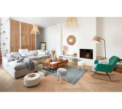 Sortie 💯 LINEA NATURA Pouf H. 40 cm JACOB Gris 👏 -Linea Natura Soldes Boutique 2099901450005 AMB9 217915