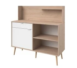 Top 10 👏 LINEA NATURA Buffet bas 1 porte 1 tiroir OLGA décor imitation chêne 😍 -Linea Natura Soldes Boutique 3170720613877 P