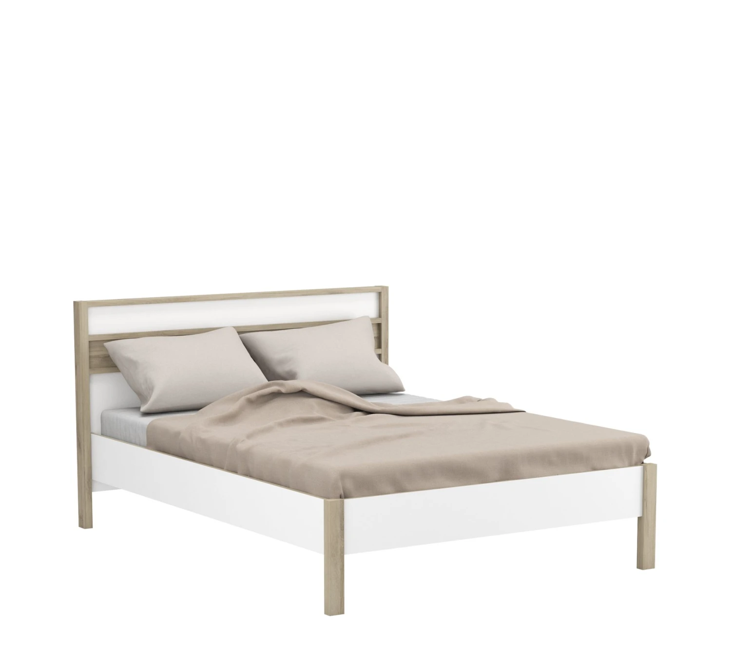 Nouveau ⌛ LINEA NATURA Lit 140x190 cm HEVA imitation chêne et blanc 🛒 4 Nouveau ⌛ LINEA NATURA Lit 140x190 cm HEVA imitation chêne et blanc 🛒 – Image 3