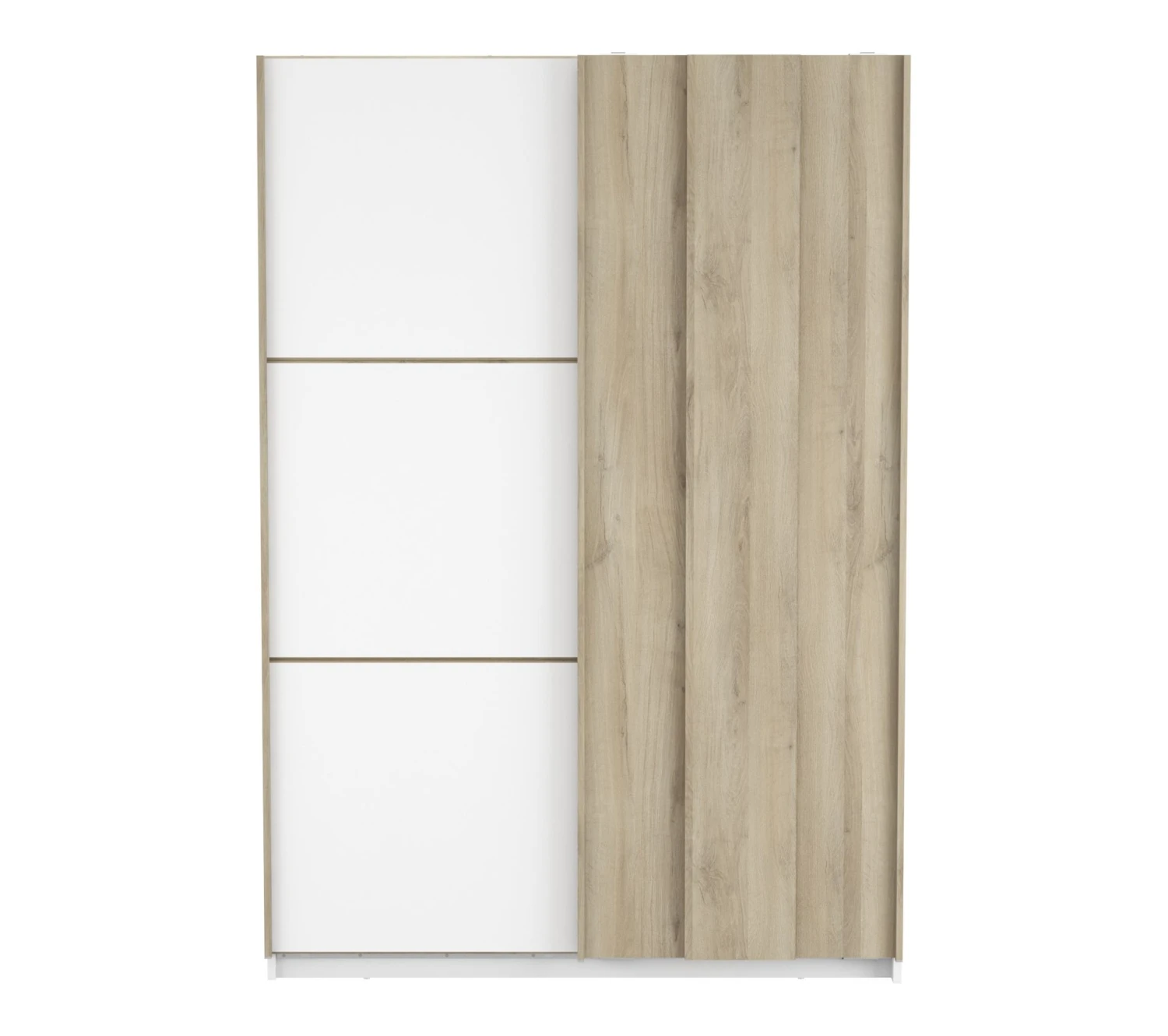 De gros 👏 LINEA NATURA Armoire 2 portes coulissantes L.140 cm HEVA imitation chêne et blanc 🌟 4 De gros 👏 LINEA NATURA Armoire 2 portes coulissantes L.140 cm HEVA imitation chêne et blanc 🌟 – Image 2