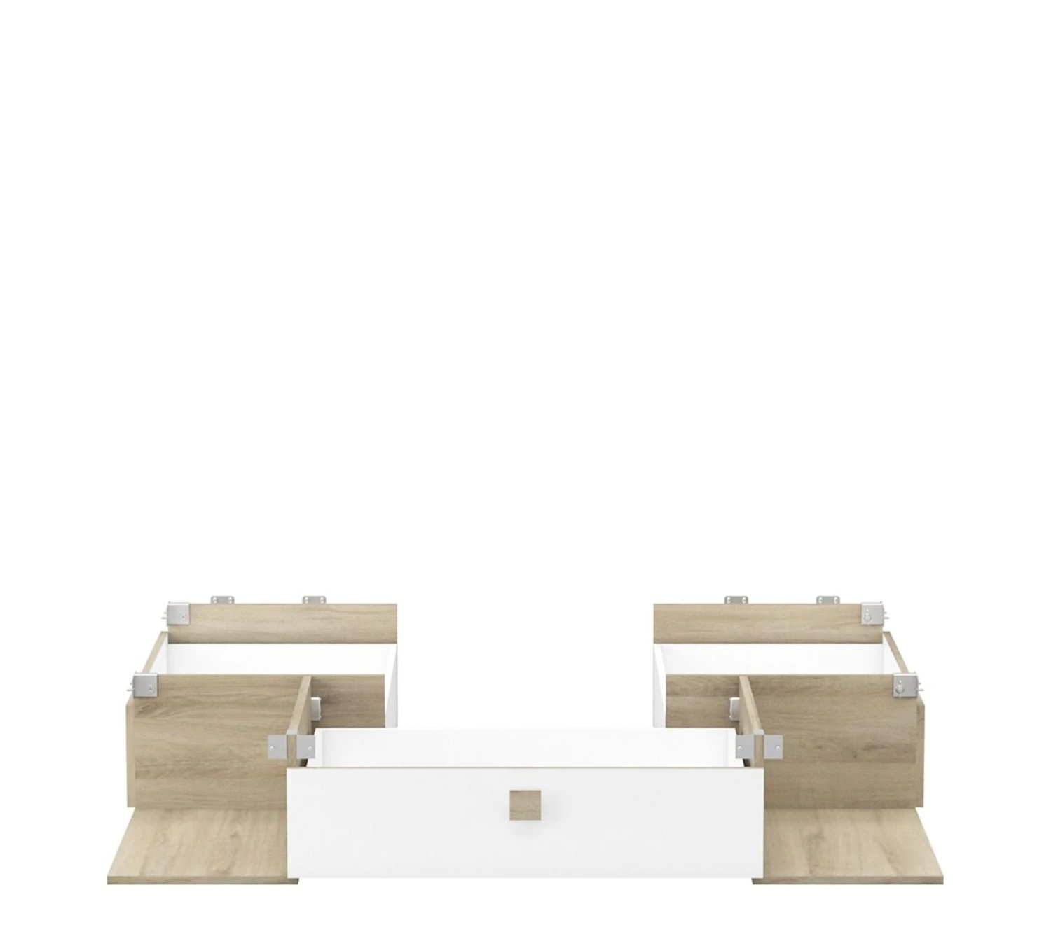 Tout neuf ⌛ LINEA NATURA Kit 3 tiroirs 4 niches HEVA imitation chêne et blanc 🎁 4 Tout neuf ⌛ LINEA NATURA Kit 3 tiroirs 4 niches HEVA imitation chêne et blanc 🎁 – Image 2