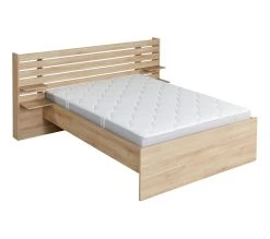 Meilleure affaire ⌛ LINEA NATURA Lit 140x190 cm avec tablettes réversibles ESCALE imitation chêne 💯 -Linea Natura Soldes Boutique 3480940293699 Q