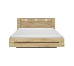 Meilleure vente ⌛ LINEA NATURA Lit 160x200 cm CONFIDENCE imitation chêne 🥰 -Linea Natura Soldes Boutique 3483600967848 Z2