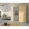 Acheter 😍 LINEA NATURA Armoire 2 portes coulissantes L.191 cm CONFIDENCE imitation chêne 🔥 -Linea Natura Soldes Boutique 3483600980052 AMB1