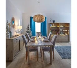 Remise ✔️ LINEA NATURA Chaise tissu AGATHE gris ✨