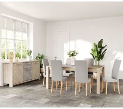 Remise ✔️ LINEA NATURA Chaise tissu AGATHE gris ✨ -Linea Natura Soldes Boutique 3877000686636 AMB3D 168659