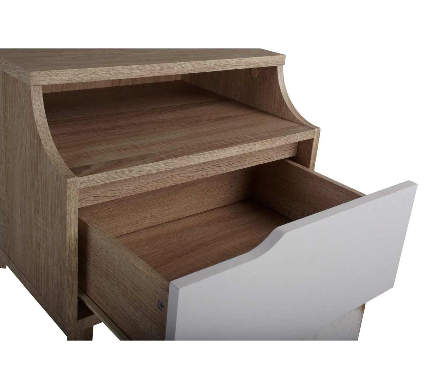 Nouveau 😉 LINEA NATURA Chevet 1 tiroir 1 niche Nordic imitation chêne et blanc 🔥 8 Nouveau 😉 LINEA NATURA Chevet 1 tiroir 1 niche Nordic imitation chêne et blanc 🔥 – Image 6