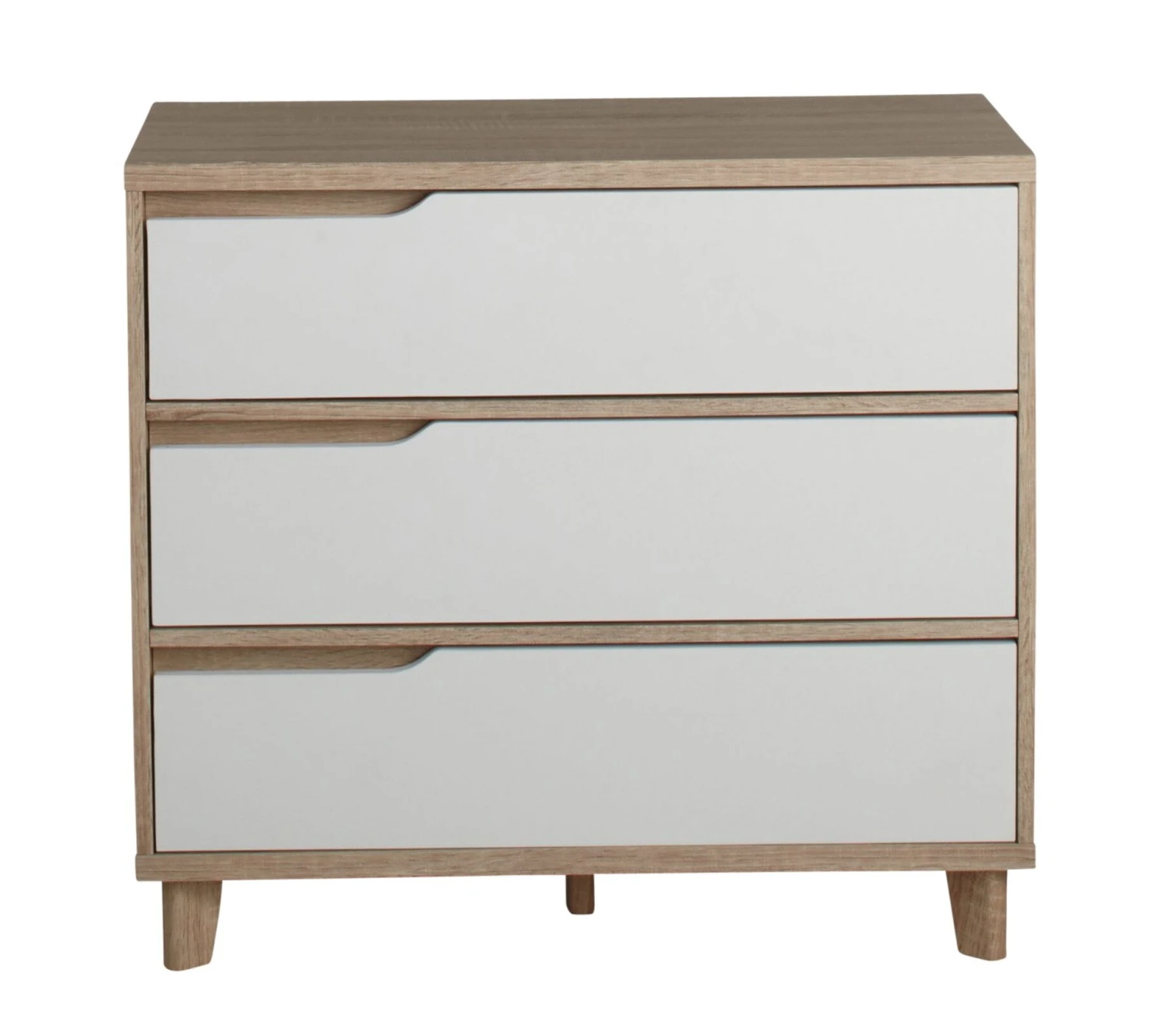 Tout neuf ⭐ LINEA NATURA Commode 3 tiroirs Nordic imitation chêne et blanc ⭐ 4 Tout neuf ⭐ LINEA NATURA Commode 3 tiroirs Nordic imitation chêne et blanc ⭐ – Image 2