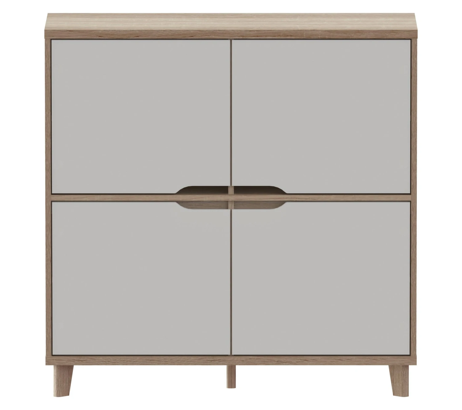 Tout neuf ✨ LINEA NATURA Rangement 4 portes Nordic imitation chêne et blanc 🎁 3 Tout neuf ✨ LINEA NATURA Rangement 4 portes Nordic imitation chêne et blanc 🎁 – Image 2