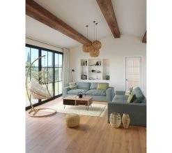 Le moins cher ✔️ LINEA NATURA Canapé 4 places plume FEATHER tissu aqua ✔️