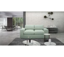 De gros 😉 LINEA NATURA Canapé 2 places plumes FEATHER tissu vert deau ✨