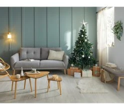 Grosses soldes ⌛ LINEA NATURA Canapé 3 places ZOE II tissu gris ⌛ -Linea Natura Soldes Boutique 4894223228480 AMB10