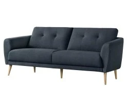 Meilleure vente 🔔 LINEA NATURA Canapé 3 places ZOE II tissu bleu foncé 🎉 -Linea Natura Soldes Boutique 4894223228503 P