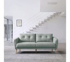 Remise ✨ LINEA NATURA Canapé 3 places ZOE II tissu vert deau ❤️