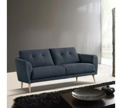 Acheter ❤️ LINEA NATURA Canapé fixe 2 places ZOE II tissu bleu foncé 🎉