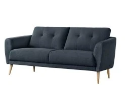 Acheter ❤️ LINEA NATURA Canapé fixe 2 places ZOE II tissu bleu foncé 🎉 -Linea Natura Soldes Boutique 4894223228541 P