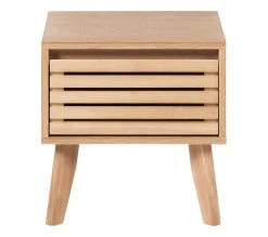 Nouveau 😍 LINEA NATURA Chevet 1 tiroir JALOUSIE imitation frêne ⌛