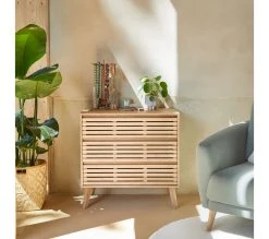 Meilleur prix ⭐ LINEA NATURA Commode 3 tiroirs JALOUSIE imitation frêne 🔔 -Linea Natura Soldes Boutique 4894223231244 AMB31