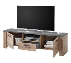 Les meilleures critiques de ❤️ LINEA NATURA Meuble TV ANVERS imitation chêne vieili/ béton 🥰 -Linea Natura Soldes Boutique 5901730931068 VO