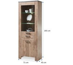 Les meilleures critiques de 🥰 LINEA NATURA Vitrine L.172 2 portes ANVERS imitation chêne vieilli/béton 🌟 -Linea Natura Soldes Boutique 5901730931082 Z1