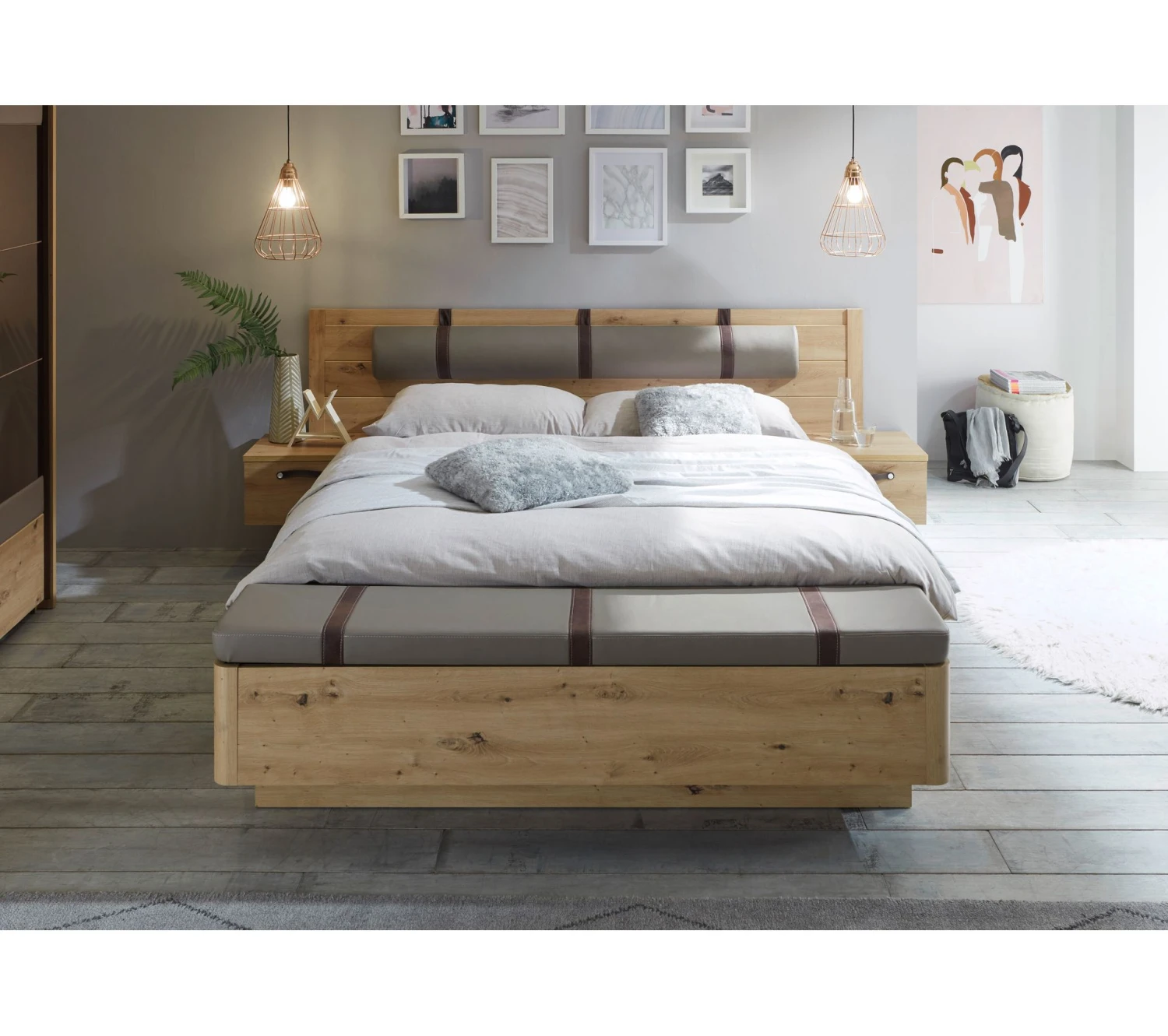 Acheter đ LINEA NATURA Lit 140x190 cm chevets et banc intégrés PRESTIGE imitation chêne artisan â 14 Acheter đ LINEA NATURA Lit 140x190 cm chevets et banc intégrés PRESTIGE imitation chêne artisan â â Image 12