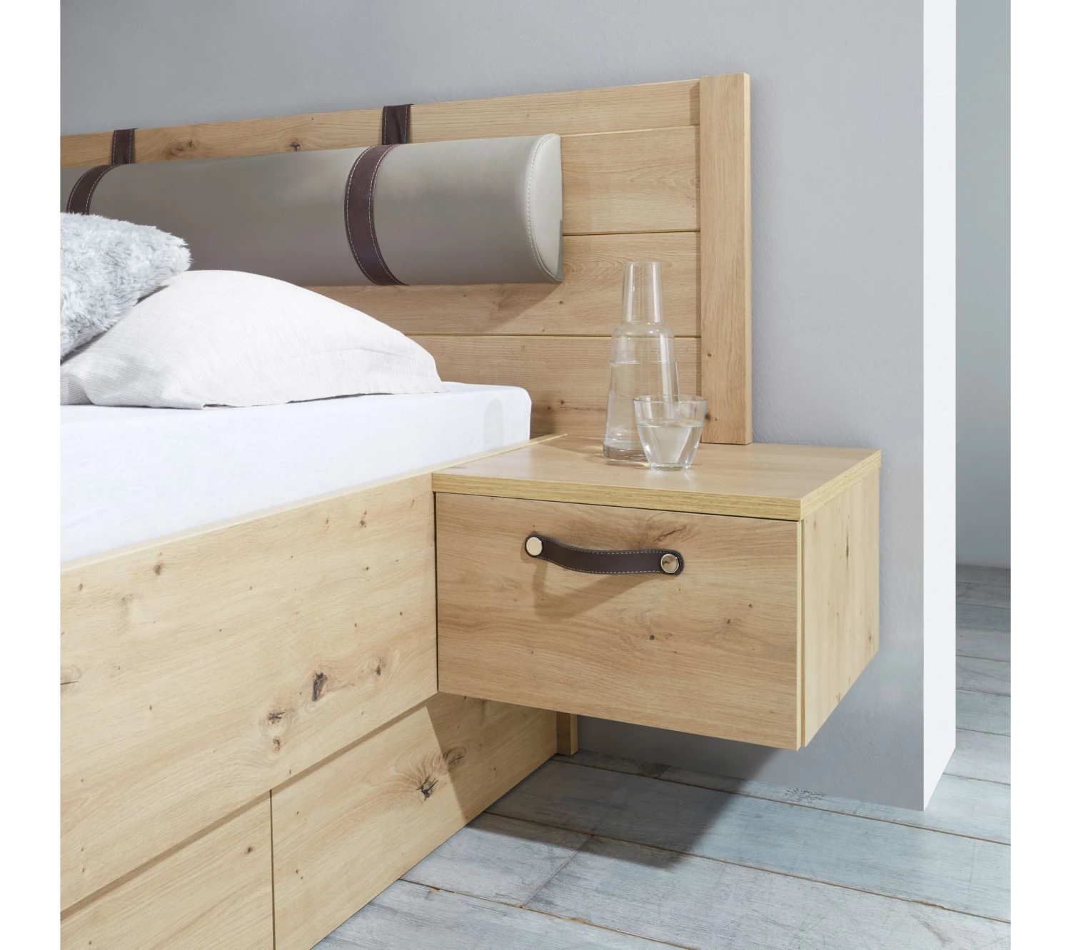 Acheter đ LINEA NATURA Lit 140x190 cm chevets et banc intégrés PRESTIGE imitation chêne artisan â 11 Acheter đ LINEA NATURA Lit 140x190 cm chevets et banc intégrés PRESTIGE imitation chêne artisan â â Image 9