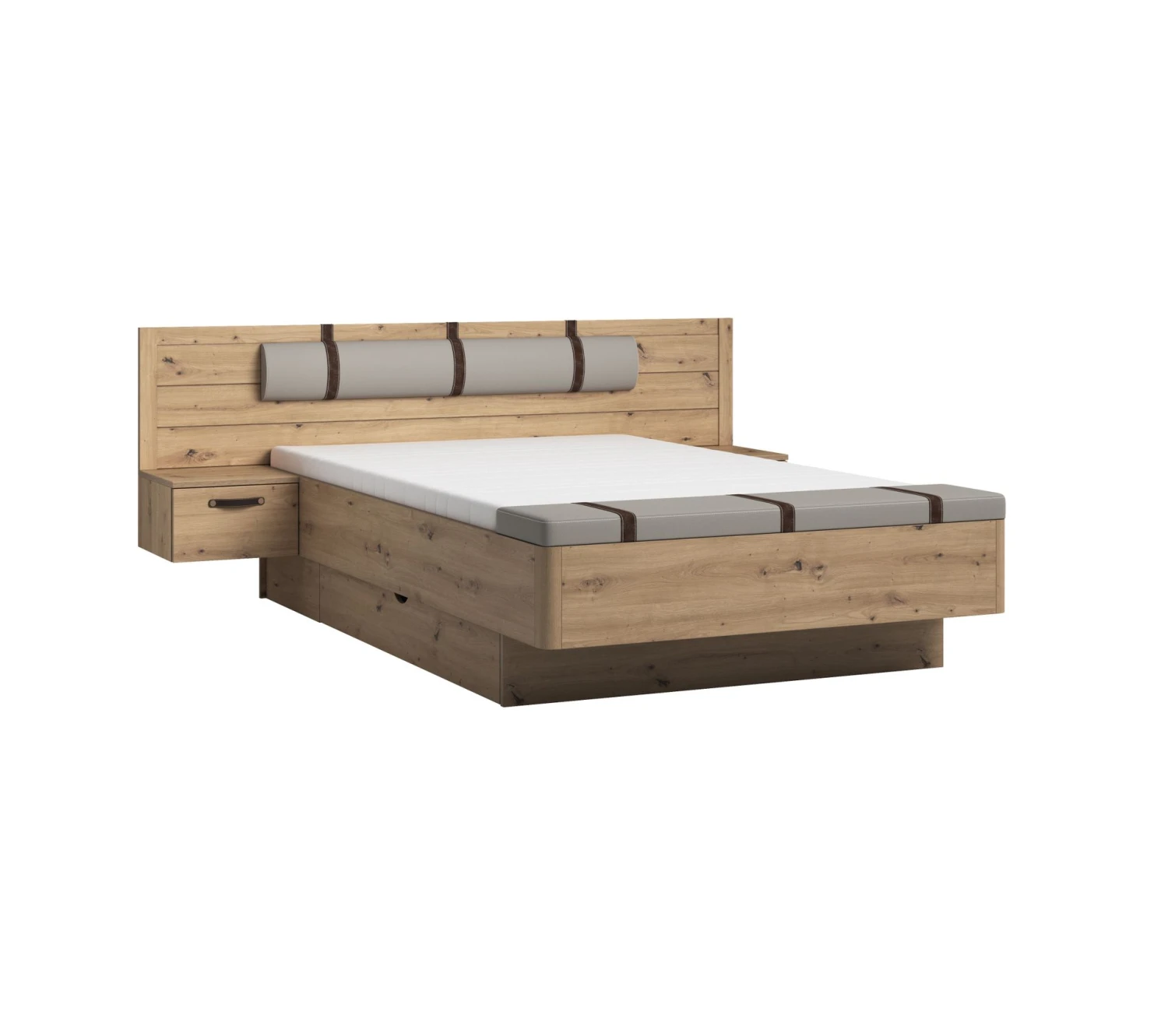 Acheter đ LINEA NATURA Lit 140x190 cm chevets et banc intégrés PRESTIGE imitation chêne artisan â 5 Acheter đ LINEA NATURA Lit 140x190 cm chevets et banc intégrés PRESTIGE imitation chêne artisan â â Image 3