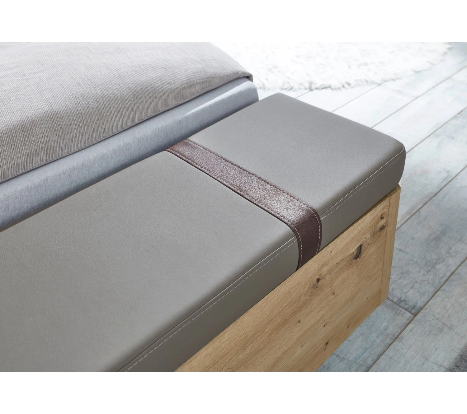 Acheter đ LINEA NATURA Lit 140x190 cm chevets et banc intégrés PRESTIGE imitation chêne artisan â 8 Acheter đ LINEA NATURA Lit 140x190 cm chevets et banc intégrés PRESTIGE imitation chêne artisan â â Image 6