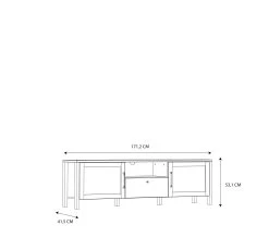 Offres 🤩 LINEA NATURA Meuble TV L.171 cm LEONITA imitation chêne ✔️ -Linea Natura Soldes Boutique 5904767833404 Z1