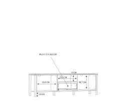 Offres 🤩 LINEA NATURA Meuble TV L.171 cm LEONITA imitation chêne ✔️ -Linea Natura Soldes Boutique 5904767833404 Z9