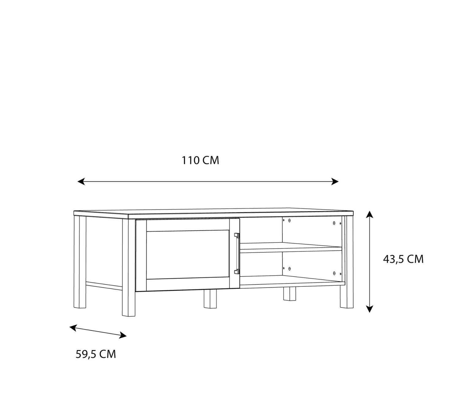 Meilleure vente 🧨 LINEA NATURA Table basse LEONITA imitation chêne 🔥 10 Meilleure vente 🧨 LINEA NATURA Table basse LEONITA imitation chêne 🔥 – Image 8
