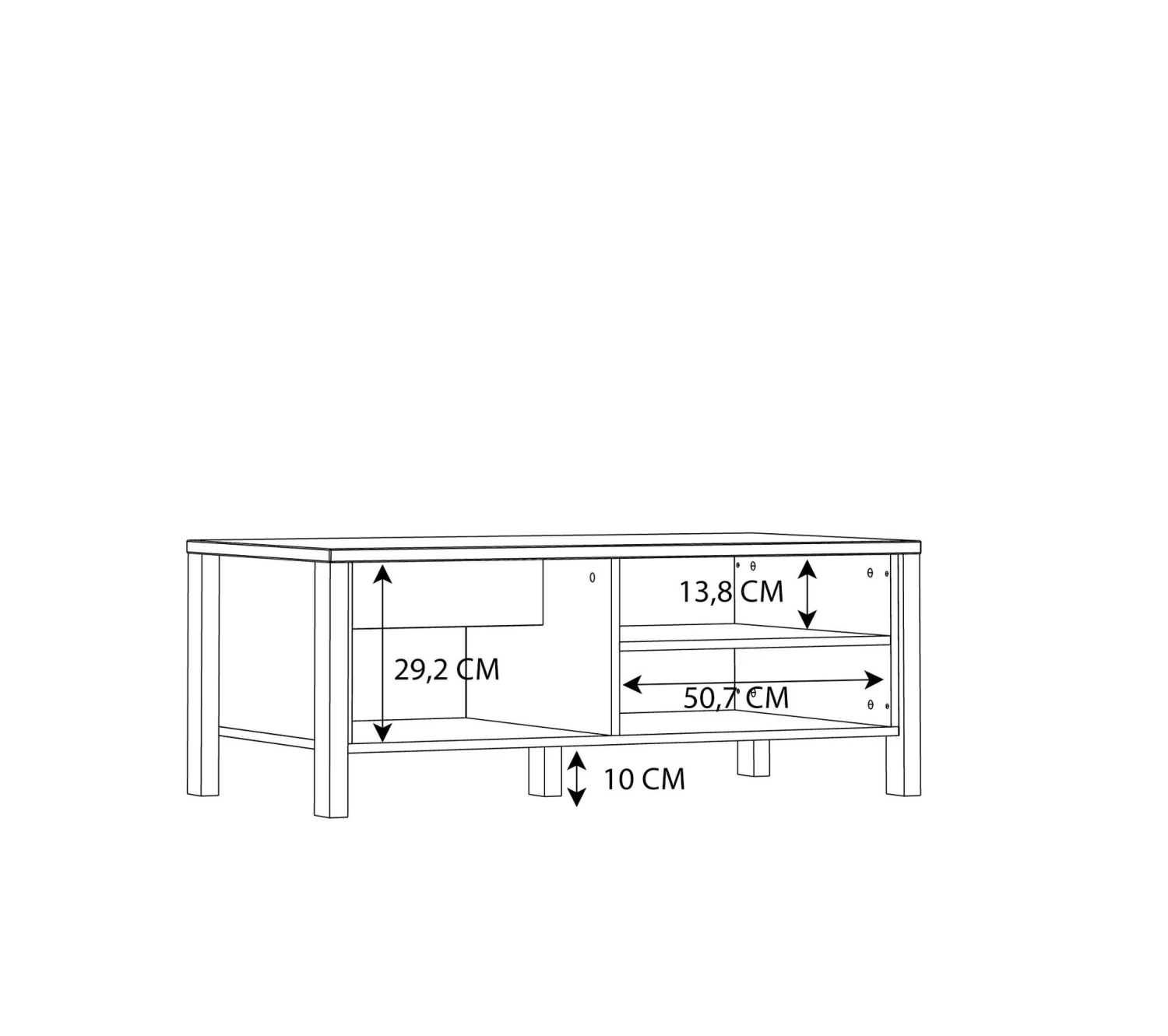 Meilleure vente 🧨 LINEA NATURA Table basse LEONITA imitation chêne 🔥 9 Meilleure vente 🧨 LINEA NATURA Table basse LEONITA imitation chêne 🔥 – Image 7