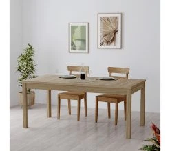 Tout neuf ✔️ LINEA NATURA Table L.180,4 cm + 1 allonge LEONITA imitation chêne 😉