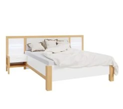 Meilleure affaire 👍 LINEA NATURA Lit 140x190 cm chevets et LED intégrés OMBRONE blanc et imitation chêne ✔️ 20 Meilleure affaire 👍 LINEA NATURA Lit 140x190 cm chevets et LED intégrés OMBRONE blanc et imitation chêne ✔️ -Linea Natura Soldes Boutique 5904767834029 Q