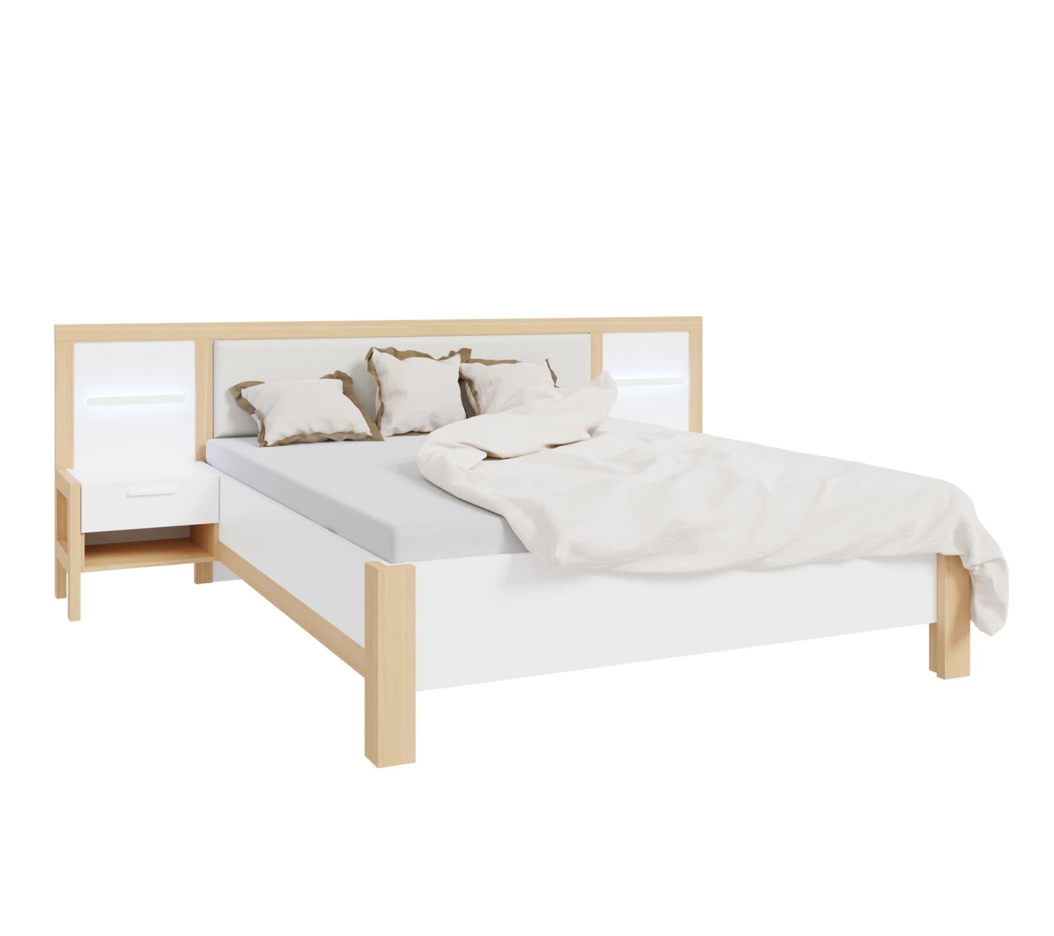 Les meilleures critiques de 🥰 LINEA NATURA Lit 160x200 cm chevets et LED intégrés OMBRONE blanc et imitation chêne 😉 5 Les meilleures critiques de 🥰 LINEA NATURA Lit 160x200 cm chevets et LED intégrés OMBRONE blanc et imitation chêne 😉 – Image 3