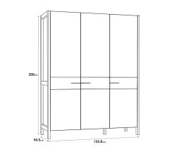 Grosses soldes ❤️ LINEA NATURA Armoire 3 portes battante OMBRONE blanc et imitation chêne ⌛ 23 Grosses soldes ❤️ LINEA NATURA Armoire 3 portes battante OMBRONE blanc et imitation chêne ⌛ -Linea Natura Soldes Boutique 5904767834043 Z1