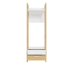 Nouveau 🔔 LINEA NATURA Penderie OMBRONE blanc et imitation chêne ⭐ -Linea Natura Soldes Boutique 5904767834050 VO