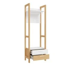 Nouveau 🔔 LINEA NATURA Penderie OMBRONE blanc et imitation chêne ⭐ -Linea Natura Soldes Boutique 5904767834050 Z2