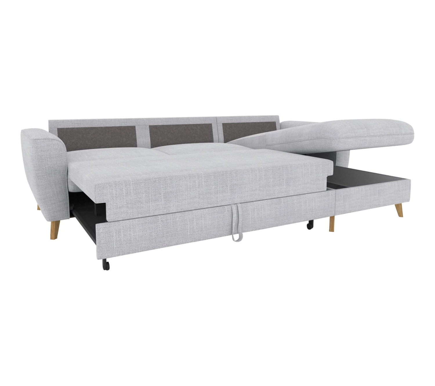 Grosses soldes 🤩 LINEA NATURA Canapé dangle convertible méridienne réversible LAGO tissu Bergamo gris clair 90 ✔️ 6 Grosses soldes 🤩 LINEA NATURA Canapé dangle convertible méridienne réversible LAGO tissu Bergamo gris clair 90 ✔️ – Image 4