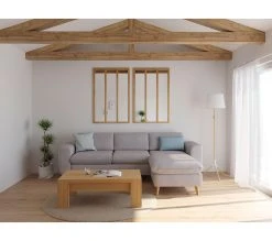 Top 10 ❤️ LINEA NATURA Canapé dangle convertible méridienne réversible LAGO tissu Enjoy gris 21 🌟