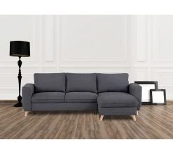 Tout neuf ✔️ LINEA NATURA Canapé dangle convertible méridienne réversible LAGO tissu crown ébéne ✨