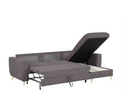 Meilleure affaire 🤩 LINEA NATURA Canapé dangle convertible méridienne réversible LAGO tissu crown marron ✨ -Linea Natura Soldes Boutique 5907690919061 VO