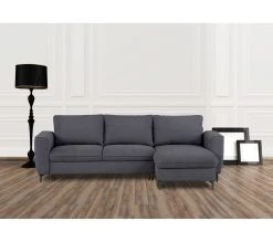 Promo ✔️ LINEA NATURA Canapé dangle convertible méridienne réversible LAGO tissu crown ebene 20 ❤️